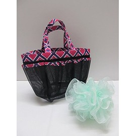 8 Mesh Storage Pockets Quick Dry Hanging Portable Shower Organizer Bathroom Accessories Bag-Pink