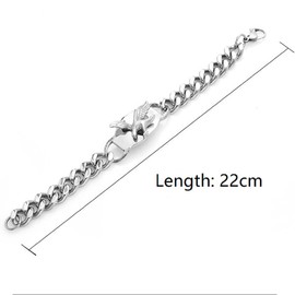 Eagle Bracelet for Men, American Bald Eagle Cuban Chain Bracelet for Boys, Viking Eagle Bangle Bracelet, Punk Eagle Cuff Bracelet, Flying Eagle Wristband Bracelet, Patriotic Eagle Jewelry Gifts