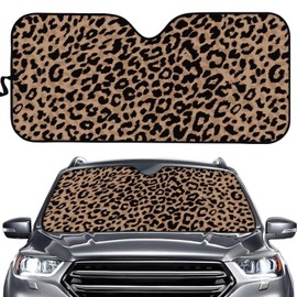 ELEQIN SEANATIVE Leopard Car Window Sun Shade Visor Automotive Accessories Sea Shell Design Windshield Sunshade UV Blocker