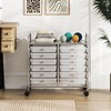 RELAX4LIFE 12-Drawer Rolling Storage Cart - Mobile Utility Cart on