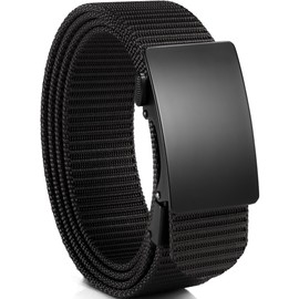 GEIT Men's Nylon Ratchet Belt, 1 3/8" Adjustable Web Belt with Slide Click Buckle for Casual Golf Work