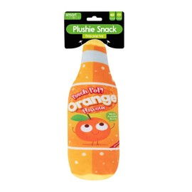 YöL Orange Novelty Plush Dog Puppy Toy Squeaky Fizzy Drinks Bottle Fun Design Soft
