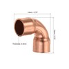 sourcing map Pack of 8 90 Degree Copper Elbow Pipe