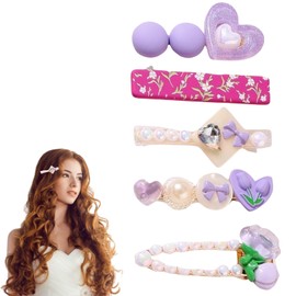 Flower Hair Clip Small Beads Hair Pins Purple Hair Clips Women's Hair Clips for Girls Daily Party Hair Clips 0824