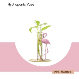Test Tube Vase - Propagation Vases for Plants, Pink Flamingo Propagation Vase for DIY Home & Office Decor, Gift-Ready Floral Holder for Women, Girls Room, Wedding Centerpiece