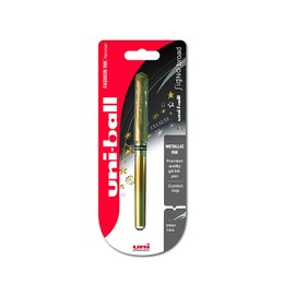 uni-ball 153486323 1 mm UM-153 Signo Broad Metallic Rollerball Pen with Super Ink - Gold