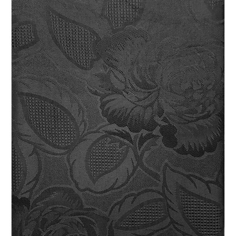 Diana Cowpe 160X220cm OVAL DAMASK ROSE JACQUARD BLACK TABLECLOTH