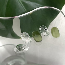 ˡᴬᴺᵀᶤˡ Yondu Natural Stone Handmade Nail Tips - Short Square S / ˡᴬᴺᵀᶤˡ 연두 천연석 수제네일 팁 - 숏스퀘어S