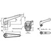 Halder 24400.0121 Adjustable Clamping Lever, Orange, D1 14 mm/D2 –