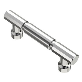 Alzassbg 10 Pack Polished Chrome Cabinet Pulls, 3 Inch(76mm) Hole Centers Straight Cabinet Kitchen Handles for Cabinets AL3096CP