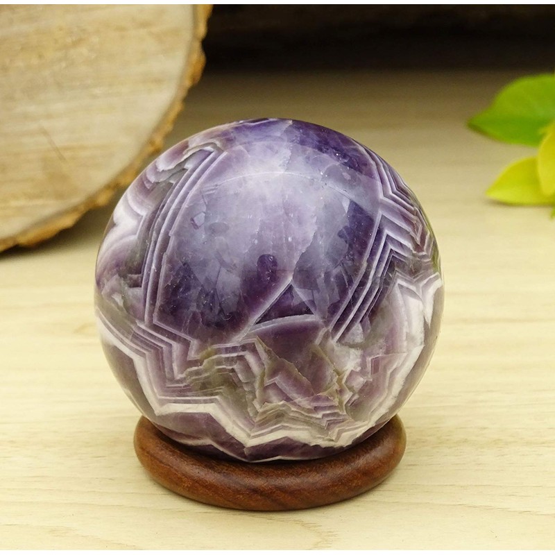 Reikiera Crystal Healing Amethyst Stone Ball Natural Gemstone Sphere With