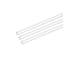sourcing map Plastic Pipe Rigid Polycarbonate Round Tube Clear 0.16"(4mm) ID 0.23"(6mm) OD 9.6" (245mm) High Impact for Lighting, Models, Water Plumbing, Pack of 3