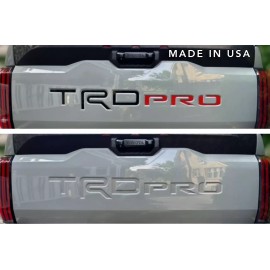 Advanced Trims VINYL - GLOSS BLACK RED TAILGATE Letters for Toyota Tundra TRD Pro 22 23 24 2025