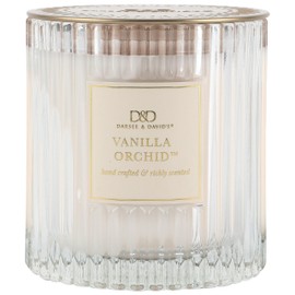Darsee & David's, Vanilla Orchid Ribbed Candle, 10 Ounces