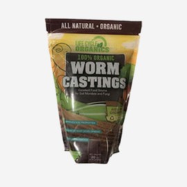 20 oz 100% Organic Worm Castings – Natural Superfood for Plant Growth, Root Development & Growing Healthier, Stronger Crops – Non Toxic & Kind to Soil – Resealable Zip Pouch – Life Cycle Organics