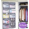 MISSLO 2 Pack Over the Door Storage Hanging Organiser with