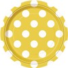 Unique Party 37474 - 18cm Yellow Polka Dot Party Plates,