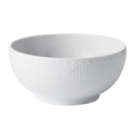 Royal Copenhagen 1028385 White Fluted Half Lace Bowl, Plate, 7.1 inches (18 cm), Wedding Gift, Gift