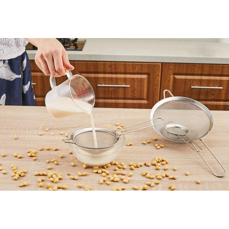 GWHOLE Powder Sifter, Strainer, Confectionery Colander, Stainless Steel, Mesh 0.04