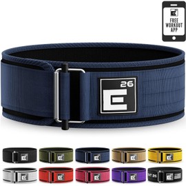 Self-Locking Weight Lifting Belt - Premium Weightlifting Belt for Serious Functional Fitness, Weight Lifting, and Olympic Lifting Athletes - Lifting Support for Men and Women (Small, Midnight Blue)