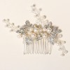 Bridal Pearls Hair Comb Handmade Wedding Bridal Jewellery Silver Beads
