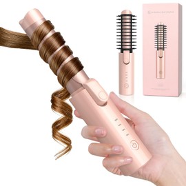 Cordless Curling Iron Rechargeable, 3-in-1 Portable Hair Curler for Travel