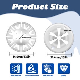 110 Pcs Heat Shield Clips, 30mm Car Clips Metal Heat Shield Repair Kit Star Type Heat Shield Fixing Clip Replacement for Automobile (2 Style)