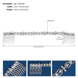 FAIRYGATE Headband Hair Bands Festival Headpiece Rhinestone Hair Band Silver Hair Accessories for Women and Girls Bridal Tiara 5013