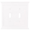 Allen + roth Capitol 2-Gang White Double Toggle Wall Plate