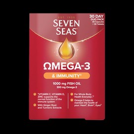 Seven Seas Omega-3 Fish Oil & Immunity 30 Tablets & 30 Capsules (1 Month Supply)