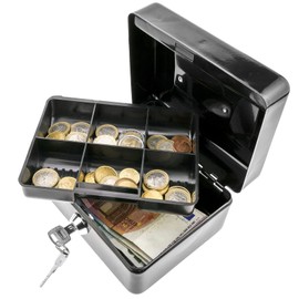 PrixPrime - Portable safe for storing banknotes and coins of 150 x 117 x 80 mm