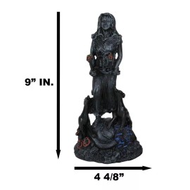 Oberon Zell Spiral Triple Goddess The Crone Hecate With She Dog Hounds Statue