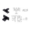 Push in Plinth Fasteners Fittings Press Fit Panel Clips x4，Panel