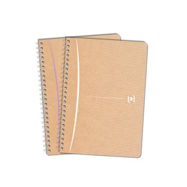 Oxford Touareg A5 Small Squares 5mm 100 Pages Full Cover Card Cover Notebooks Assorted Colours Recycled Paper Pack of 2