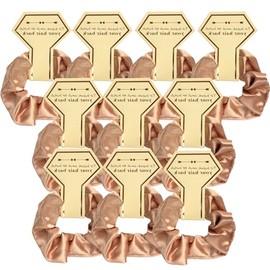 10 PAQUETES Scrunchies Novia Regalos de la propuesta de la dama Elastics Hair Ties Bachelorette Party Favors (Rosegold)