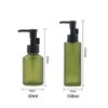 1 Pcs 100ML/3.4OZ Upscale Green Matt Glass Pump Bottles with