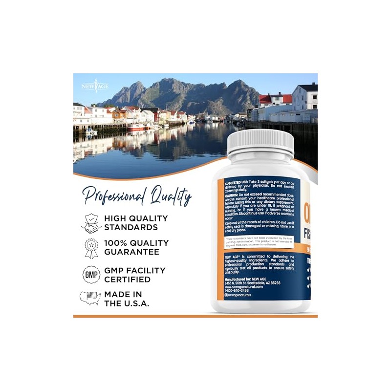 New Age Aceite de Pescado Omega 3 de Triple Potencia