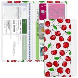 Kakurookie Car Registration and Insurance Holder, with Magnetic Closure for License, Cards and Documents, All Vehicle Needs and Car Accessories (Cherry)