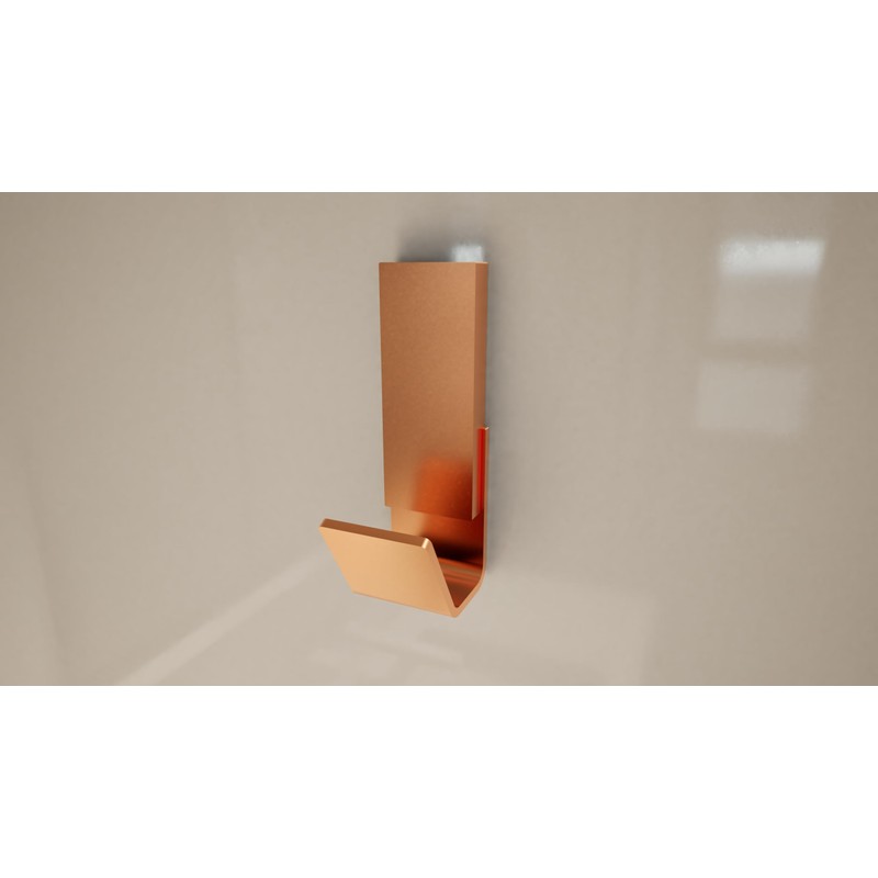 Zen Soul Robe & Towel Hook, Colour: Rose Gold, Glossy,