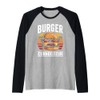 Burger Connoisseur Juicy Cheese Delight Raglan Baseball Tee