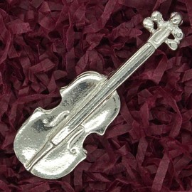 Violin Brooch, Musical Brooch, Gifts for Violin, Musicians Gifts, Hand Cast by William Sturt in German Pewter
