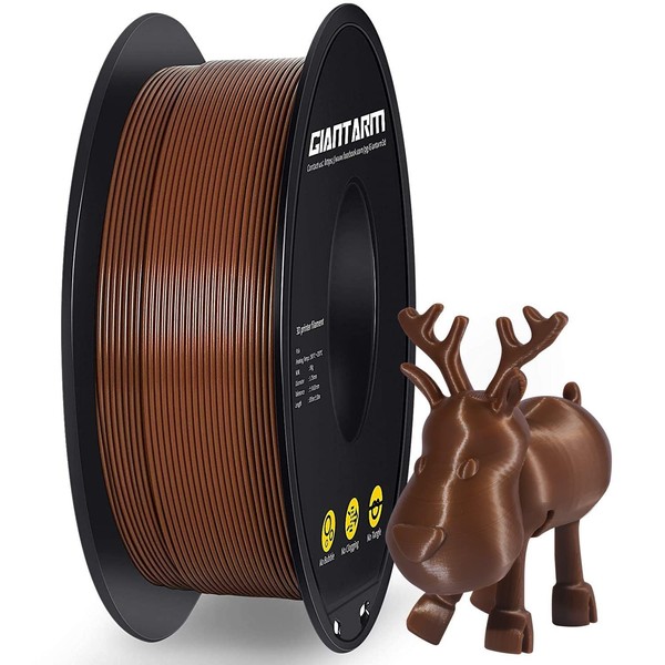 GIANTARM 3D Printer Filament, Brown Pla Filament, 1Kg(2.2lbs) Spool, 1.75mm