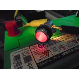 Dialco Vintage Indicator Dash Light Red Panel Pilot Rat Rod hot rod 7/8