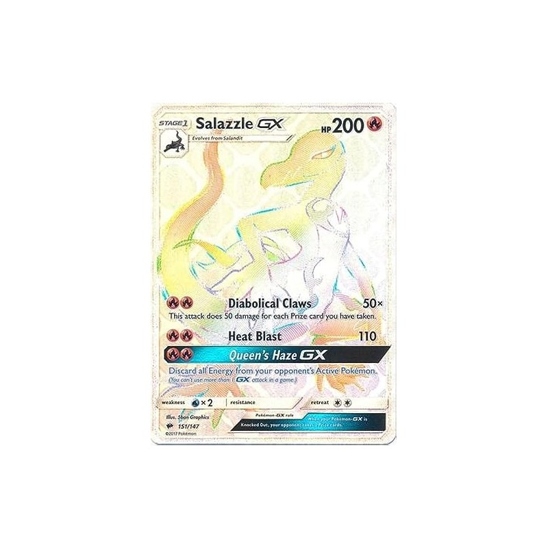 Pokemon Salazzle-GX - 151/147 - Secret Rare - Sun &