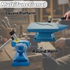 Hyecen Mini Horn Anvil Set,3Lbs Forged Iron Anvil with Rubber