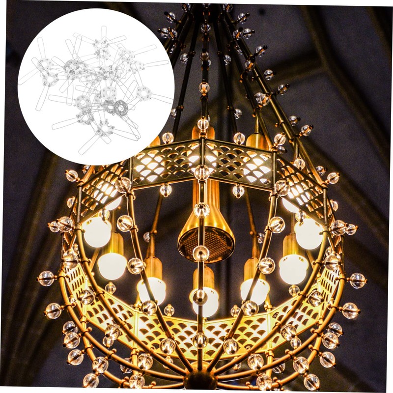 LALAFINA 20Pcs DIY Spring Clamp for Pendant Shade Clips Lampshade