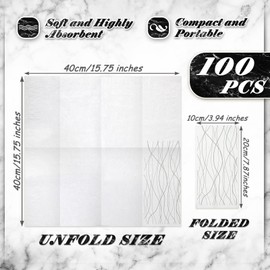 100 Unidades de Toallas de Mano de Papel para Baño de Invitados Toallas Desechables para Invitados Toallas de Mano Desechables Toallas Decorativas Toallas de Papel con Tacto de Lino