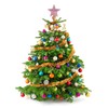 2 Pack Glittered Small Christmas Tree Topper Xmas Mini Star