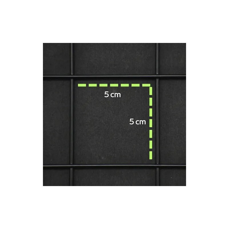 Pack 3 Rejas Exhibidoras Negras Reforzadas 1x.50m Cuadro 5
