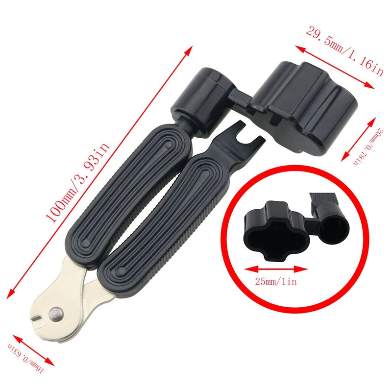 3 in 1 Guitar Tool CHENJIN Black Professional Guitar String